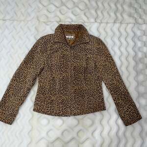 Yvonne Marie Leopard Print Leather Jacket